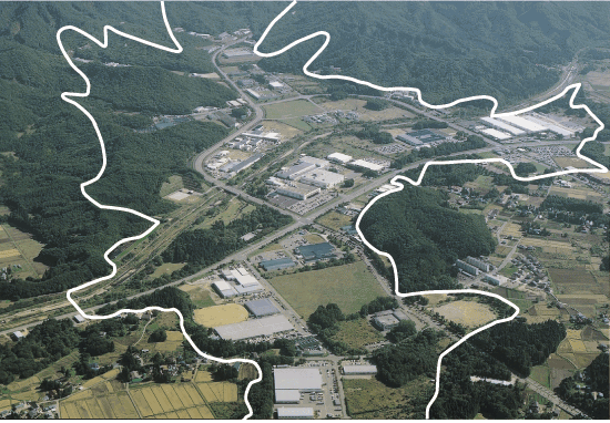 東北パイオニアなどが立地する米沢八幡原中核工業団地
